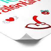 Funny Cu Valentines Day Nurse Crew Family Group  Poster (Hoek)