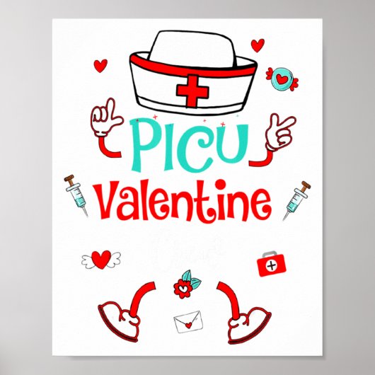 Funny Cu Valentines Day Nurse Crew Family Group  Poster (Voorkant)