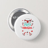 Funny Cu Valentines Day Nurse Crew Family Group  Ronde Button 5,7 Cm (Voorkant /achterkant)