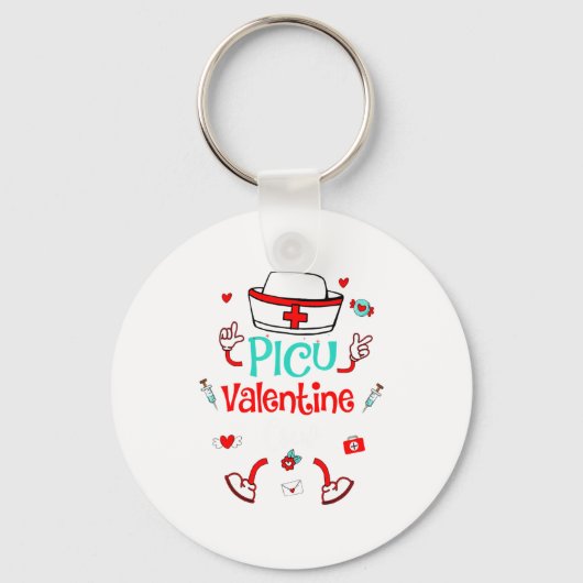 Funny Cu Valentines Day Nurse Crew Family Group  Sleutelhanger (Voorkant)