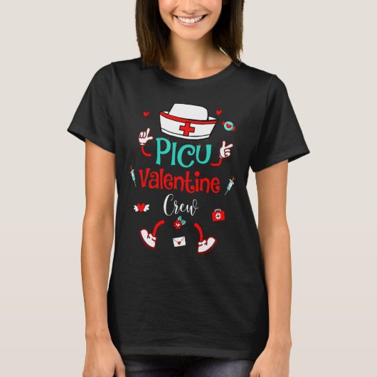 Funny Cu Valentines Day Nurse Crew Family Group T-shirt (Voorkant)