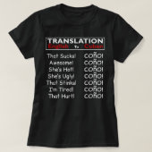 Funny Cuban Cono Bilingual Slang T T-shirt (Design voorkant)
