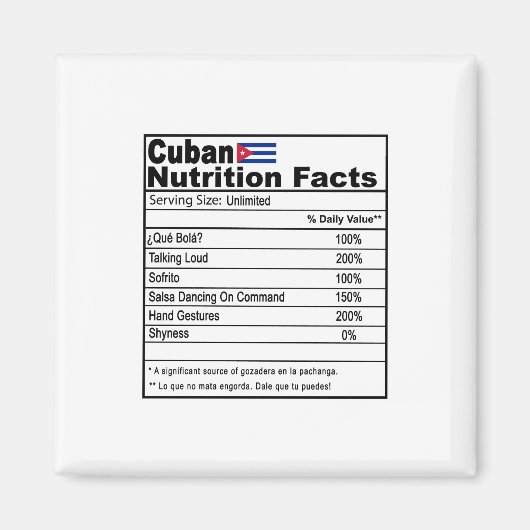 Funny Cuban Magneet (Voorkant)