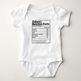 Funny Cuban Nutrition Fact Baby Onsie Romper