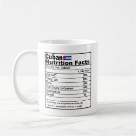 Funny Cuban Nutrition Fact Koffie Mok