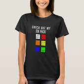 Funny Cuber Speed Cubing check My Six Pack Mat T-shirt (Voorkant)