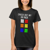 Funny Cuber Speed Cubing check My Six Pack Mat T-shirt (Voorkant)