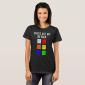 Funny Cuber Speed Cubing check My Six Pack Mat T-shirt (Voorkant volledig)