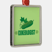 Funny Cucumber Metalen Ornament (Rechts)