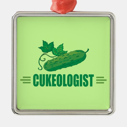 Funny Cucumber Metalen Ornament (Voorkant)