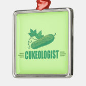 Funny Cucumber Metalen Ornament (Links)