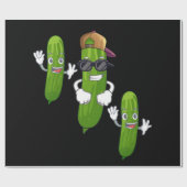 Funny Cucumber Pickle Dancing Food Cadeaupapier (Vlak)