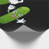 Funny Cucumber Pickle Dancing Food Cadeaupapier (Hoek)