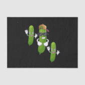 Funny Cucumber Pickle Dancing Food Tissuepapier (Voorkant)