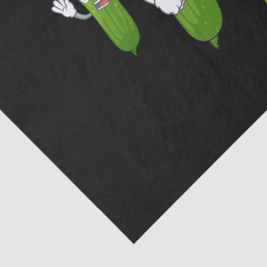 Funny Cucumber Pickle Dancing Food Tissuepapier (Detail)