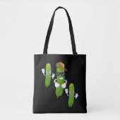 Funny Cucumber Pickle Dancing Food Tote Bag (Voorkant)