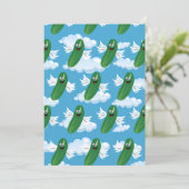 Funny Cucumber Pickles Food Humor Fantasy Bedankkaart (Staand voorkant)