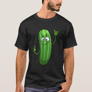 Funny Cucumber S. voor mannen Vrouwen die dansen v T-shirt
