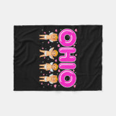 Funny Cud Ohio Midwestern Party O-h-i-o In Valenti Fleece Deken (Voorkant (Horizontaal))