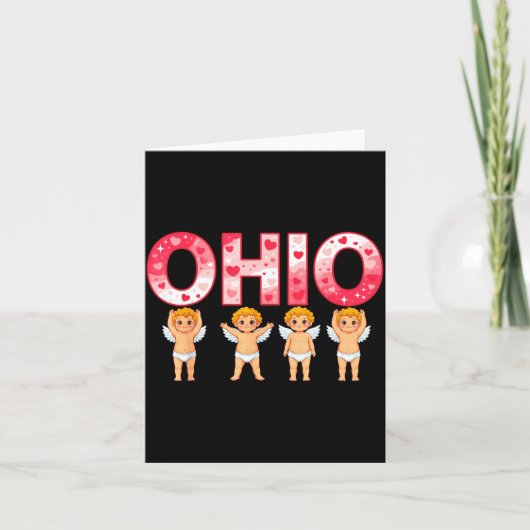 Funny Cud Ohio Midwestern Party O-h-i-o In Valenti Kaart (Voorkant)