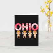 Funny Cud Ohio Midwestern Party O-h-i-o In Valenti Kaart (Gele Bloem)