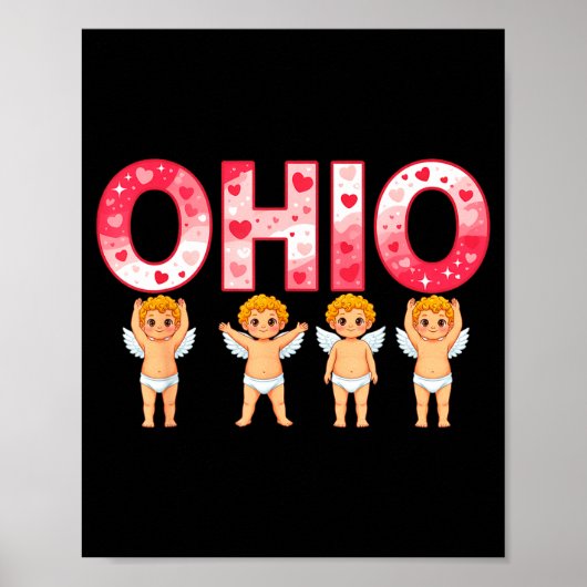Funny Cud Ohio Midwestern Party O-h-i-o In Valenti Poster (Voorkant)