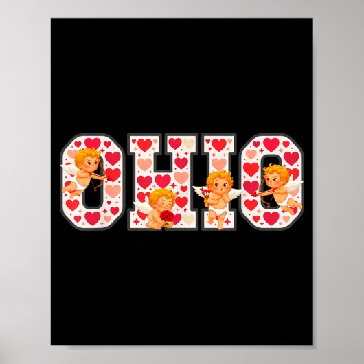 Funny Cud Ohio Midwestern Party O-h-i-o In Valenti Poster (Voorkant)