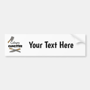 Funny Culinary Gangster Cooking Design Bumpersticker