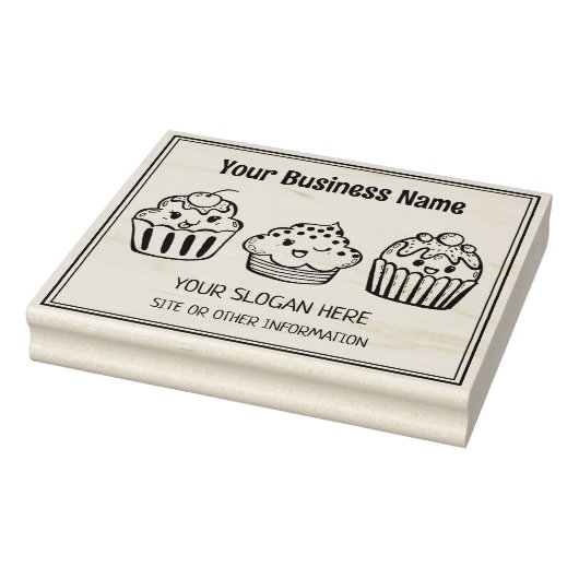 Funny Cupcake, Baking Custom Business, Large Rubberstempel (Stempel)