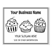 Funny Cupcake, Baking Custom Business, Large Rubberstempel (Afrduk)