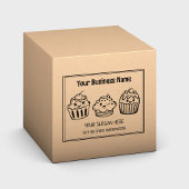 Funny Cupcake, Baking Custom Business, Large Rubberstempel