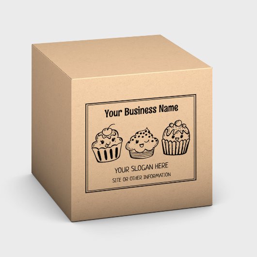 Funny Cupcake, Baking Custom Business, Large Rubberstempel