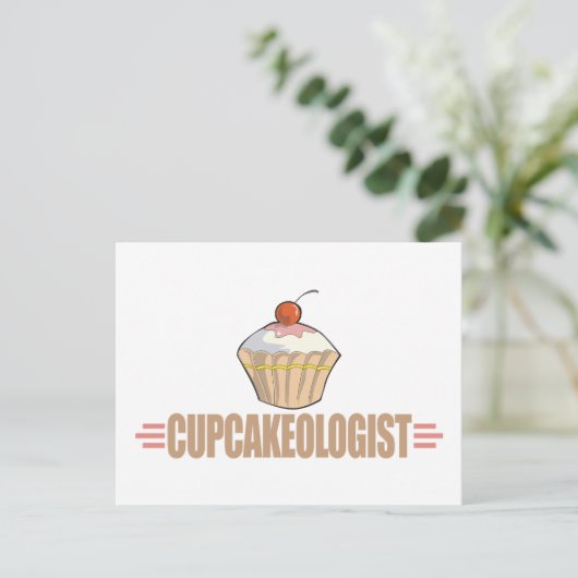 Funny Cupcake Briefkaart (Staand voorkant)