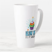 Funny Cupcake Candle Blow Me It's My Birthday  Latte Mok (Rechterhoek)