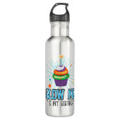Funny Cupcake Candle Blow Me It's My Birthday  Waterfles (Voorkant)