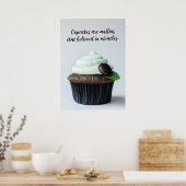 Funny cupcake Puns Living Room Food Wall Art Poster (Keuken)