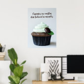 Funny cupcake Puns Living Room Food Wall Art Poster (Thuiskantoor)