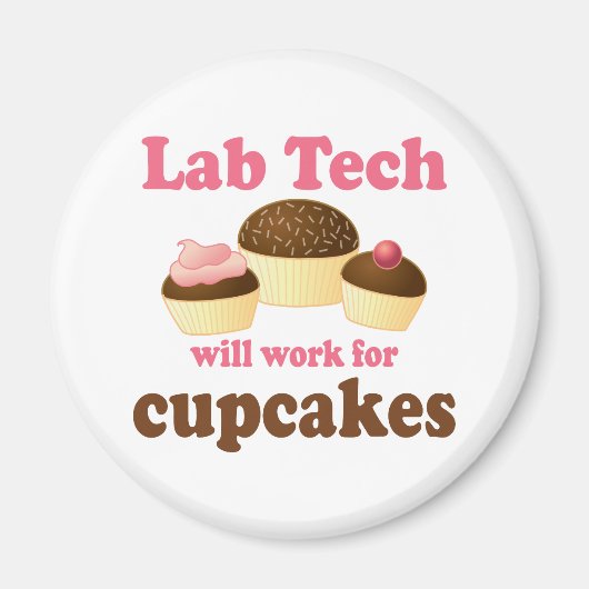 Funny Cupcakes Design Lab Tech Magneet (Voorkant)