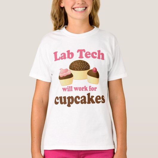 Funny Cupcakes Design Lab Tech T-shirt (Voorkant)