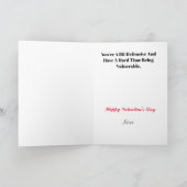 Funny Cupid and SWAT Officer Valentijnsdag Card Kaart (Binnen)