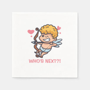 Funny Cupid Valentijnsdag   Napkin Servetten