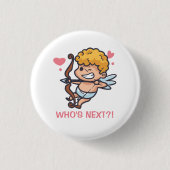 Funny Cupid Valentijnsdag | Pin-Button Ronde Button 3,2 Cm (Voorkant)