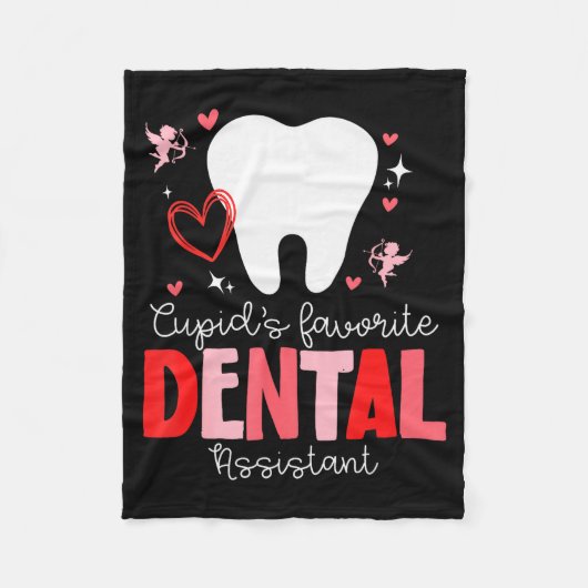 Funny Cupids Favorite Dental Istant Valentines Day Fleece Deken (Voorkant)