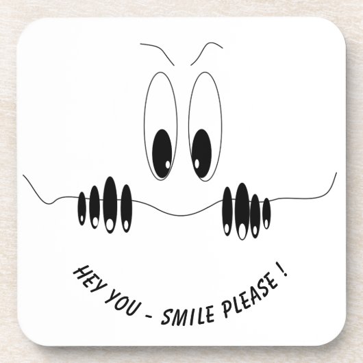 Funny Curiosity Eyes Onderzetter Smile (Voorkant)