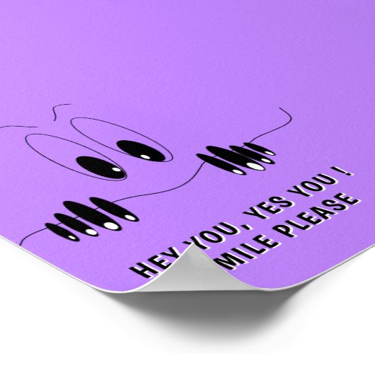 Funny Curiosity Eyes Poster Custom Text (Hoek)