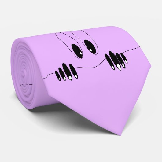 Funny Curiosity Eyes Stropdas Happy Smile (Opgerold)