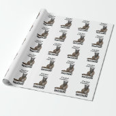 Funny Curious Raccoon Cadeaupapier (Uitgerold)