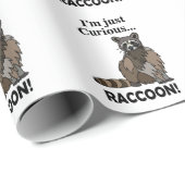 Funny Curious Raccoon Cadeaupapier (Rol Hoek)
