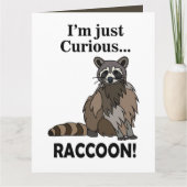 Funny Curious Raccoon Kaart (Voorkant)
