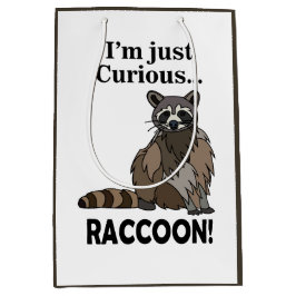 Funny Curious Raccoon Medium Cadeauzakje